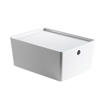 White Stackable Square Storage bins